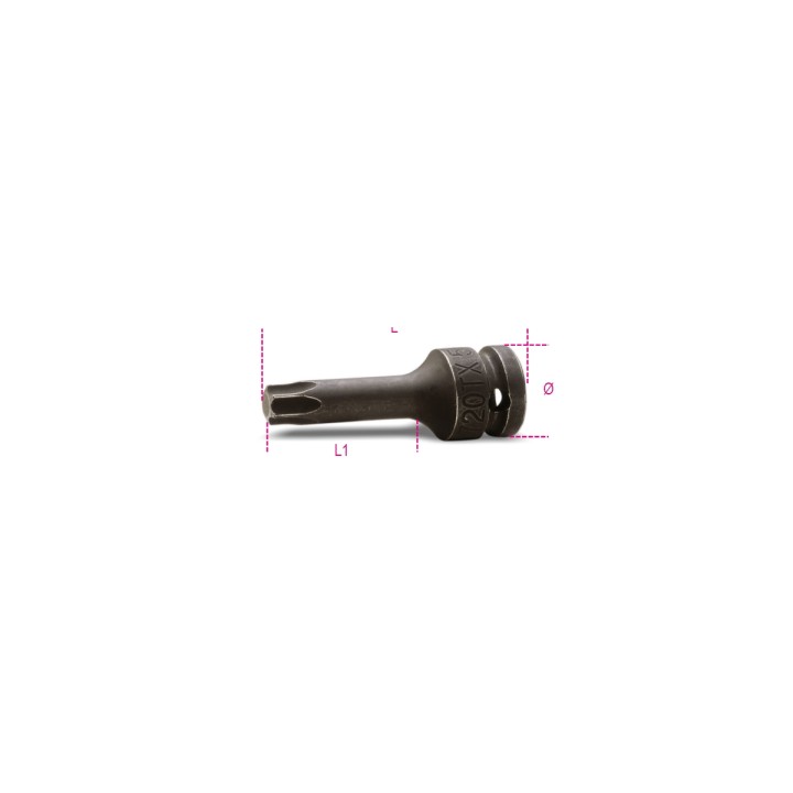 Beta 720TX 45 Chiavi a bussola Macchina maschio per viti con impronta Torx® con attacco quadro femmina 1/2" fosfatate 007200472