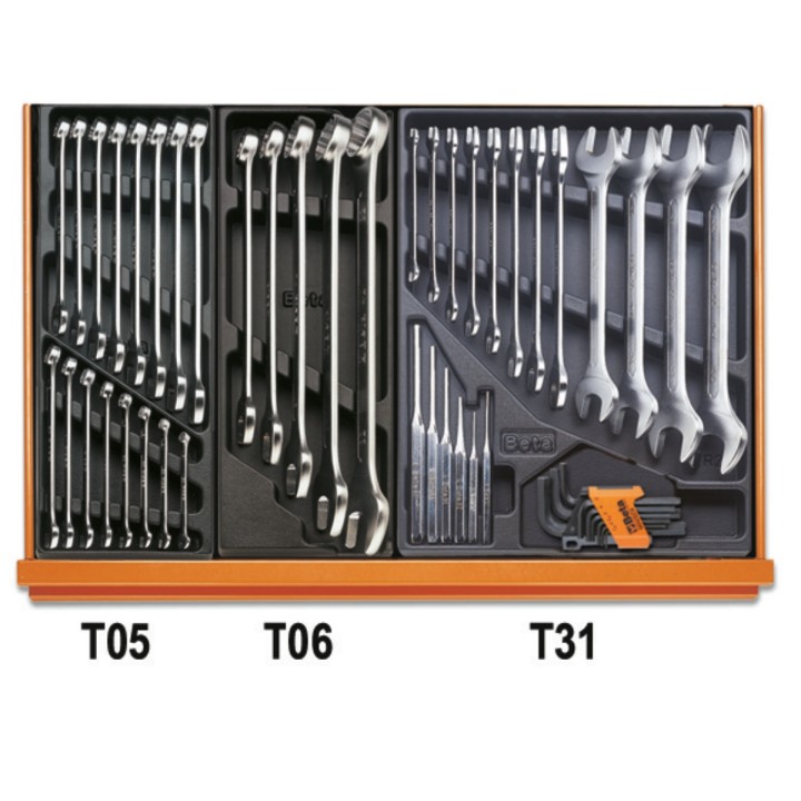 Beta 5908VG/2T Assortimento di 193 utensili per autoriparazione in termoformato rigido in ABS 059081017
