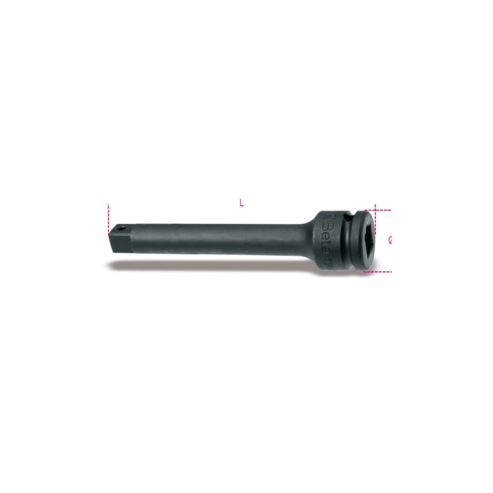 Beta 728/22L Prolunga Macchina con attacchi quadri maschio e femmina 3/4" fosfatata 007280826