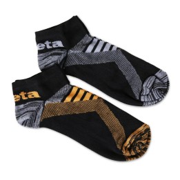 Beta 7431P 39/42 Due paia di calzini sneaker con inserti in texture traspirante 074310102