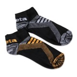 Beta 7431P 39/42 Due paia di calzini sneaker con inserti in texture traspirante 074310102