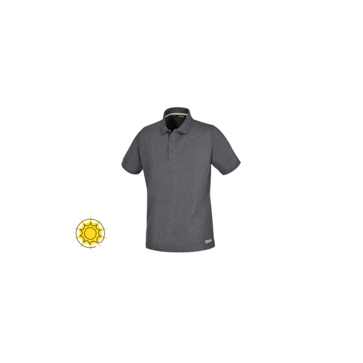 Beta 7552G XS Polo work in cotone piquet 200g, con 3 bottoni, grigio melange 075520400