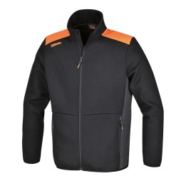 Beta 7565NG M Felpa zip lunga, nera con inserti in grigio antracite 075650402
