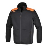 Beta 7565NG M Felpa zip lunga, nera con inserti in grigio antracite 075650402