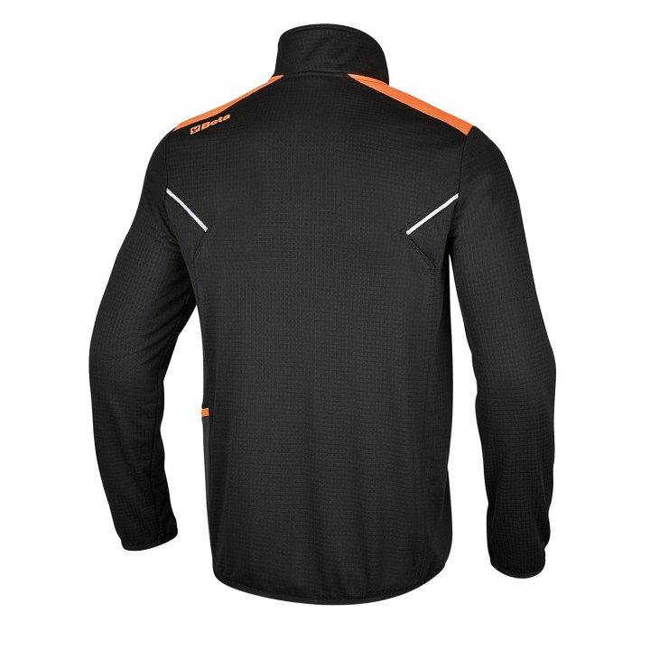 Beta 7563N L Micropile gird fleece con zip corta, nero 075630003