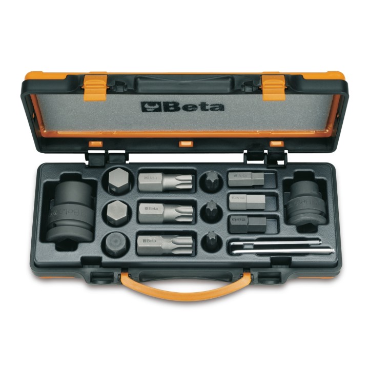 Beta 727/C16 12 inserti Macchina maschio e 4 accessori in cassetta di lamiera 007270900