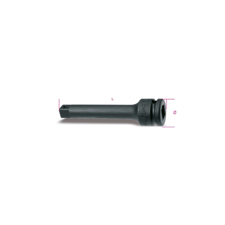 Beta 728/22 Prolunga Macchina con attacchi quadri maschio e femmina 3/4" fosfatata 007280825