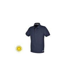 Beta 7552BL S Polo work in cotone piquet 200g, con 3 bottoni, blu 075520301