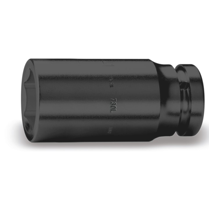 Beta 730L 55 Chiavi a bussola Macchina con attacco quadro femmina 1.1/2" bocca esagonale, serie lunga fosfatate 007300355