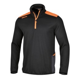 Beta 7563N S Micropile gird fleece con zip corta, nero 075630001