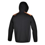 Beta 7566NG M Felpa zip lunga con cappuccio, nera con inserti in grigio antracite 075660402
