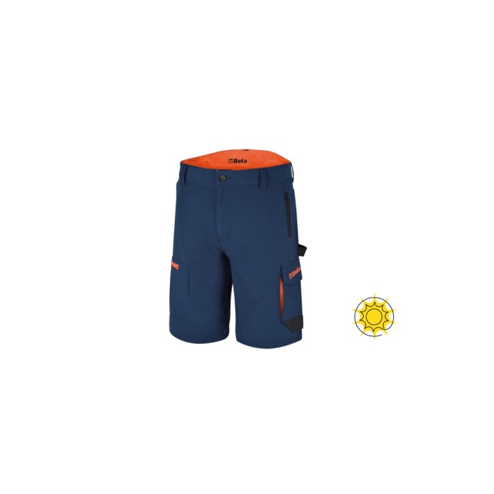 Beta 7661B L Bermuda leggeri da lavoro, multitasche elasticizzati Slim fit 076610103