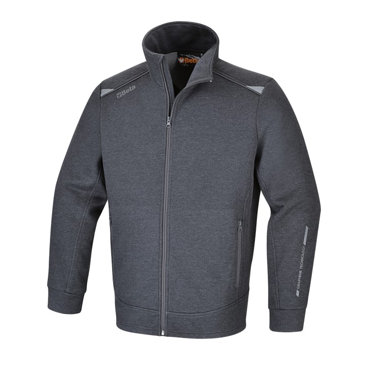 Beta 7644GG L Felpa con zip lunga in graphene 076440013