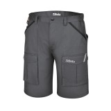 Beta 7931MG XXXL Bermuda da lavoro in 100% cotone elasticizzato grigio, comodi e resistenti 079310406