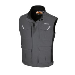 Beta 7937MG XL Gilet da lavoro grigio in 100% cotone, comodo e resistente 079370404