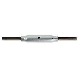 Beta 8008TZN M16 Tenditori a due tronchi canaula a tubo DIN 1478 terminali neri, corpo zincato 080080516
