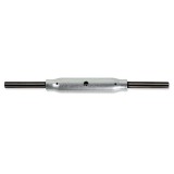 Beta 8008TZN M16 Tenditori a due tronchi canaula a tubo DIN 1478 terminali neri, corpo zincato 080080516