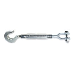 Beta 8011TZ M16 Tenditore gancio e forcella canaula a tubo DIN 1478 zincato 080110616