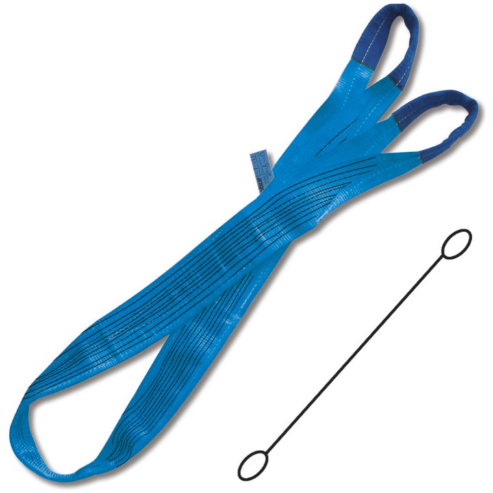 Beta 8160 8-T8 Braca per sollevamento 8t blu nastro piatto a due strati, asole rinforzate, poliestere alta tenacità (PES) 081600