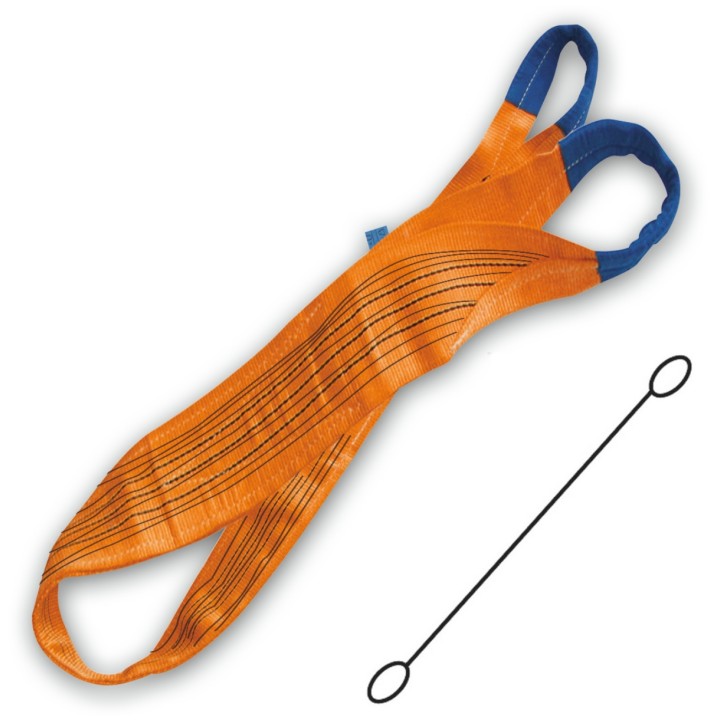 Beta 8161 4-T20 Braca per sollevamento arancio 10t nastro piatto a due strati, 20t nastro piatto a quattro strati, asole rinforz
