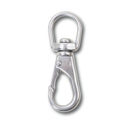 Beta 8267 12 Moschettoni a gancio con girello e sicura inox AISI 316 082670213
