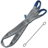 Beta 8157 3-T4 Braca per sollevamento 4t grigio nastro piatto a due strati, asole rinforzate, poliestere alta tenacità (PES) 081