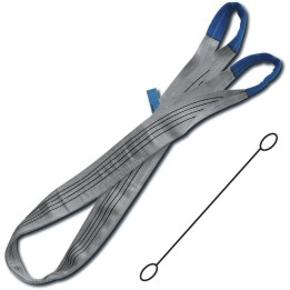 Beta 8157 8-T4 Braca per sollevamento 4t grigio nastro piatto a due strati, asole rinforzate, poliestere alta tenacità (PES) 081