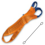 Beta 8161 4-T10 Braca per sollevamento arancio 10t nastro piatto a due strati, 20t nastro piatto a quattro strati, asole rinforz