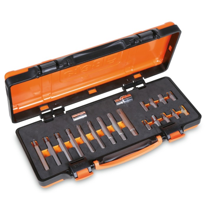 Beta 867/C20 18 inserti con impronta RIBE(R) attacco esagonale 10 mm, 2 accessori e 1 portainserti a T snodato (art. 867RIBE(R),