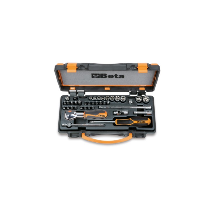 Beta 900/C11HR Assortimento di 11 chiavi a bussola a mano esagonali, 20 inserti per avvitatori e 7 accessori in termoformato rig
