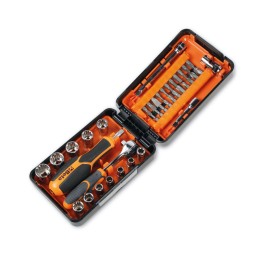 Beta 900/C39U Assortimento di 11 chiavi a bussola a mano multimpronta, 21 inserti e 7 accessori 009001947