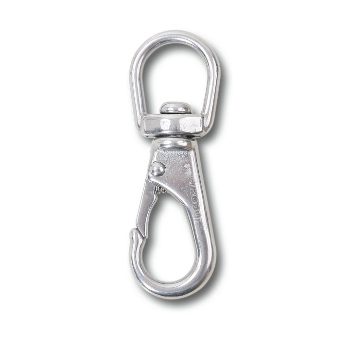 Beta 8267 10 Moschettoni a gancio con girello e sicura inox AISI 316 082670210