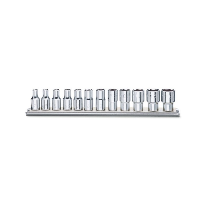 Beta 900MB/SB12 Serie di chiavi a bussola a mano attacco quadro femmina 1/4" bocca poligonale, cromate 009000179