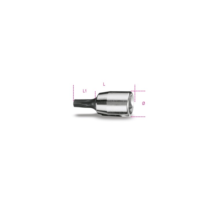 Beta 900PT 30 Chiavi a bussola a mano a giravite per viti con impronta pentalobata con attacco quadro femmina 1/4" cromate - ins