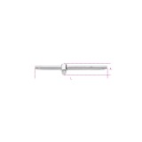 Beta 910/42 Quadro maschio 3/8" con spina scorrevole cromato 009100854