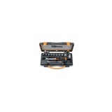 Beta 910A/C10 Assortimento di 10 chiavi a bussola a mano e 2 accessori in cassetta di lamiera 009100909