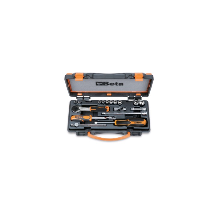 Beta 900AS/C10 Assortimento di 10 chiavi a bussola e 7 accessori (art. 900AS, 900/20, 900/21, 900/25, 900BG/30, 900/35A, 900/42,