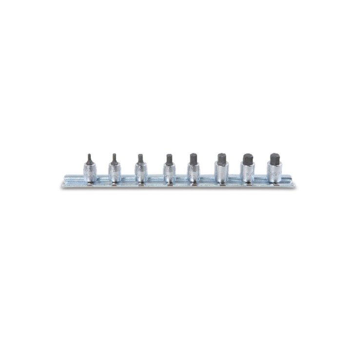 Beta 900ME/SB8 Serie di chiavi a bussola a mano maschio esagonale con attacco quadro femmina 1/4" cromate 009000518