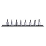 Beta 900TX/SB8 Serie di 8 chiavi a bussola maschio per viti con impronta Torx (art. 900TX) su supporto 009000730