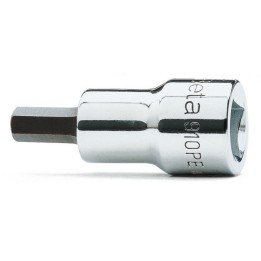 Beta 910PE 3 Chiavi a bussola a mano maschio esagonale con attacco quadro femmina 3/8" cromate - inserti bruniti 009100490
