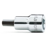 Beta 910PE 3 Chiavi a bussola a mano maschio esagonale con attacco quadro femmina 3/8" cromate - inserti bruniti 009100490