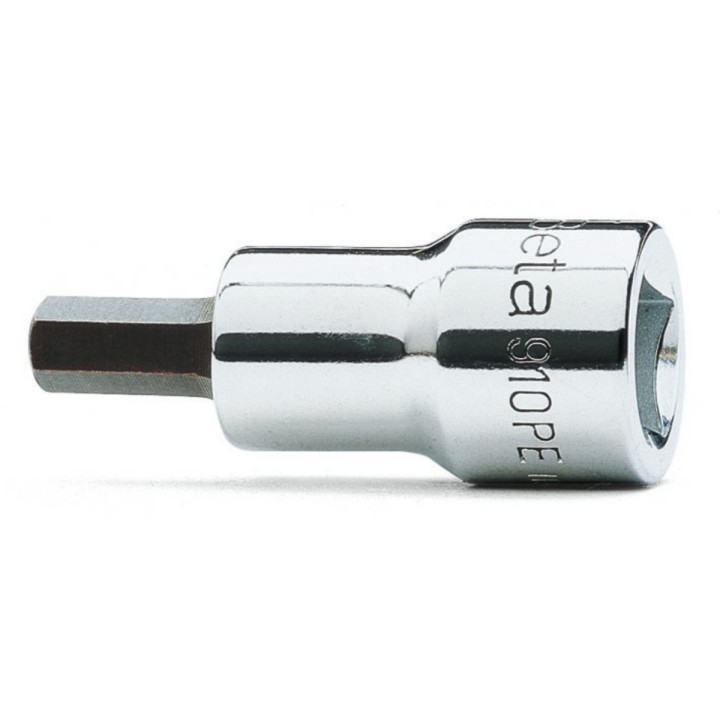Beta 910PE 3 Chiavi a bussola a mano maschio esagonale con attacco quadro femmina 3/8" cromate - inserti bruniti 009100490