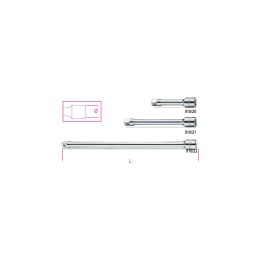 Beta 910/20 Prolunghe a mano con attacchi quadri maschio e femmina 3/8" cromate 009100820