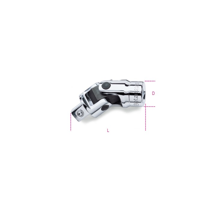 Beta 920/25 Snodo a mano con attacchi quadri maschio e femmina 1/2" cromato 009200830