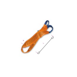 Beta 8161 5-T20 Braca per sollevamento arancio 10t nastro piatto a due strati, 20t nastro piatto a quattro strati, asole rinforz