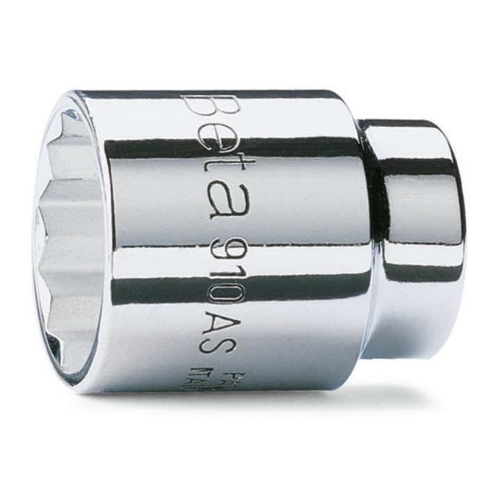 Beta 910AS 5/8 Chiavi a bussola a mano con attacco quadro femmina 3/8" bocca poligonale, cromate 009100209