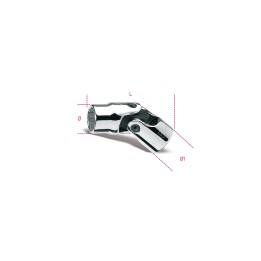 Beta 910AS-SN 1/2 Chiavi a bussola a mano snodate con attacco quadro femmina 3/8" bocca poligonale, cromate 009100262
