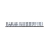 Beta 910AS/SB13 Serie di 13 chiavi a bussola a mano bocca poligonale (art. 910AS) su supporto 009100215