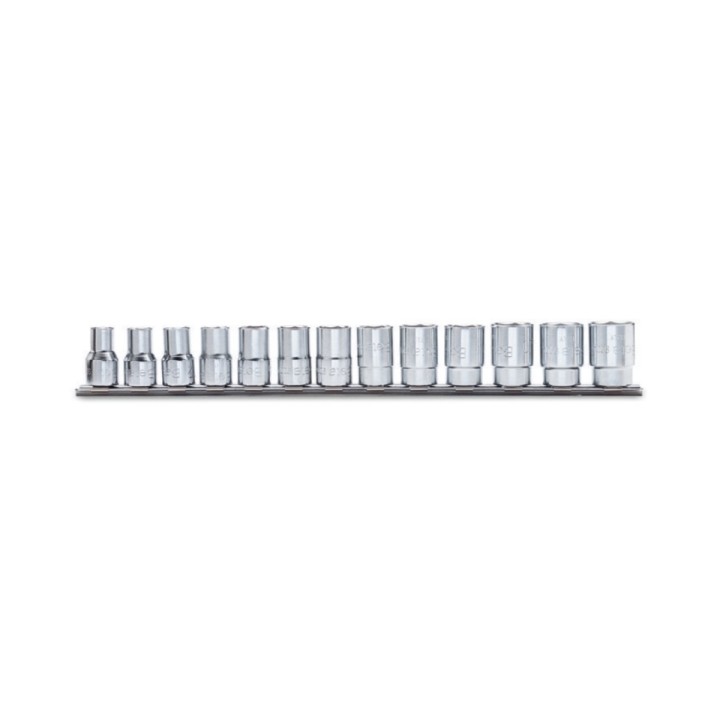 Beta 910AS/SB13 Serie di 13 chiavi a bussola a mano bocca poligonale (art. 910AS) su supporto 009100215