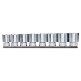 Beta 920A/SB8 Serie di 8 chiavi a bussola a mano bocca esagonale (art. 920A) su supporto 009200042